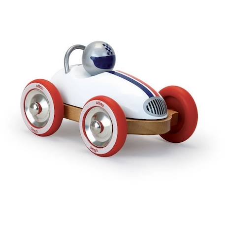 Voiture en bois Roadster vintage blanc - Vilac - 13 cm - Fabriquée en France BLANC 3 - vertbaudet enfant 