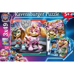 Jouet-Jeux éducatifs-Puzzles-Ravensburger - 05708 - puzzle 3X49 Pat Patrrouille movie 2