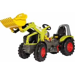 Jouet-Jeux de plein air-Véhicules enfant-Tracteur à pédale - ROLLY TOYS - X-Trac Premium CLAAS Axion 960 - Chargeur et changement de vitesse - Vert