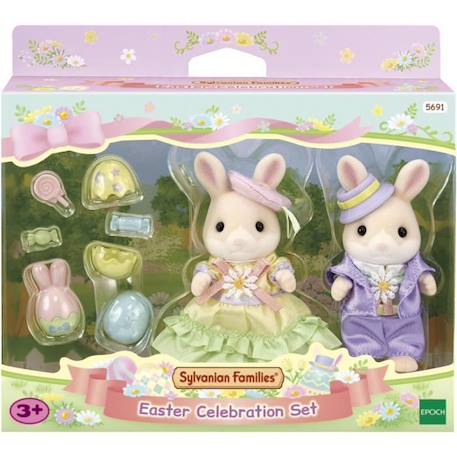 Poupée Lapin Marguerite - Chasse aux œufs - SYLVANIAN FAMILIES BLANC 1 - vertbaudet enfant 