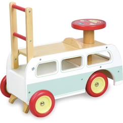 Jouet-Jeux de plein air-Tricycles, draisiennes et trottinettes-Draisiennes-Porteur 2 en 1 VILAC - Minibus porteur rétro pour enfant - Bleu - Mixte - 12 mois à 3 ans - 20 kg