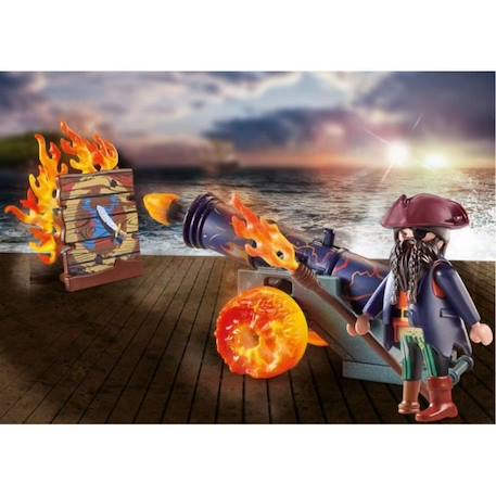 PLAYMOBIL - 71189 - Pirate et canon de feu - Mixte - Intérieur - Enfant BLEU 4 - vertbaudet enfant 