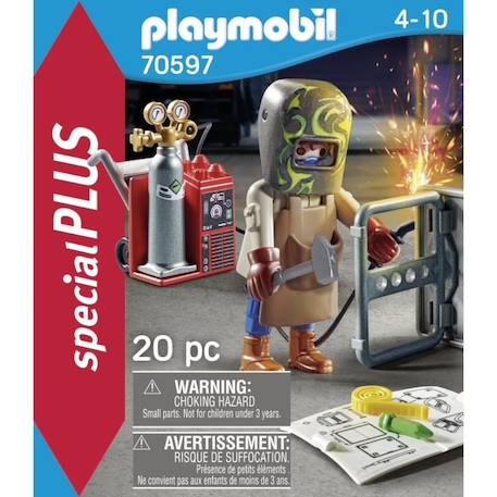 PLAYMOBIL - 70597 - Soudeur - Accessoires inclus - Pour enfants de 4 ans et plus MARRON 3 - vertbaudet enfant 