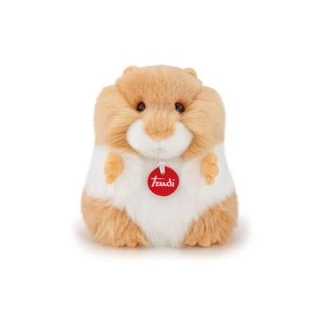 Peluche - TRUDI - Fluffy Hamster - Blanc et Marron Clair - 16X20X20cm BLANC 2 - vertbaudet enfant 