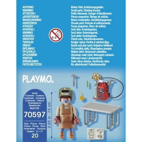 PLAYMOBIL - 70597 - Soudeur - Accessoires inclus - Pour enfants de 4 ans et plus MARRON 4 - vertbaudet enfant 