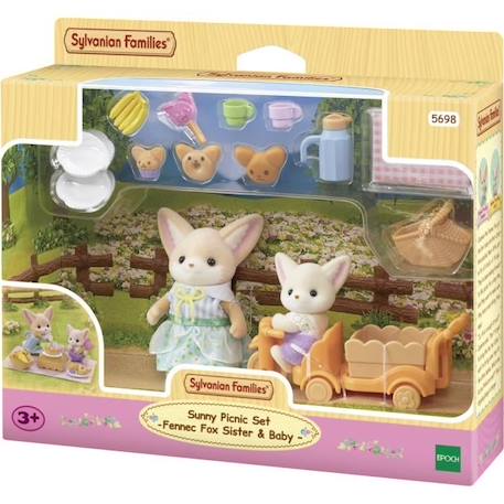 Set de pique-nique Fennec - SYLVANIAN FAMILIES - 2 personnages, vélo et accessoires BLANC 5 - vertbaudet enfant 