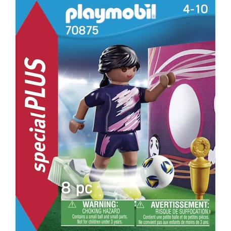 PLAYMOBIL - 70875 - Joueuse de football - Personnage Special Plus avec accessoires BLEU 3 - vertbaudet enfant 