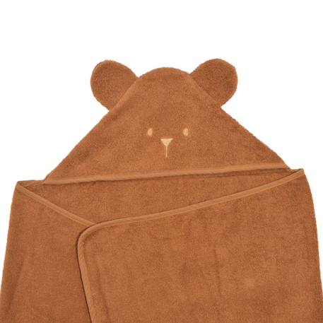 Cape de bain à oreilles Ourson - caramel MARRON 4 - vertbaudet enfant 