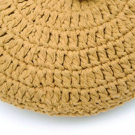 Coussin rond crochet LENKA MOUTARDE - Nattiot JAUNE 5 - vertbaudet enfant 