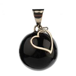 Vêtements de grossesse-Bola de grossesse - Collier - Breloque coeur - Noir