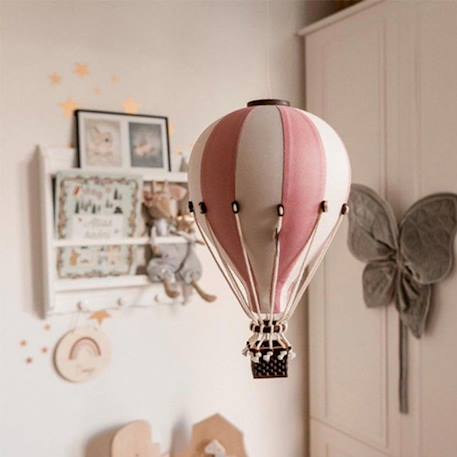 Montgolfière décorative - SEVIRA KIDS - Rose L - Polyester, coton, bois teinté - Bébé - Mixte - Uni ROSE 3 - vertbaudet enfant 