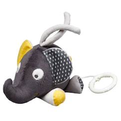 -Peluche - SAUTHON - Mini Musical Eléphant - Gris - Mixte - A partir de 1 mois