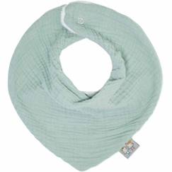 Bavoir bandana gaze de coton, Jeanne Vert de gris Dès la naissance Vert De Gris  - vertbaudet enfant