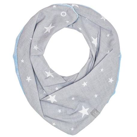 Bandana cache-cou réversible - STELLA - Gris/Bleu BLEU 1 - vertbaudet enfant 