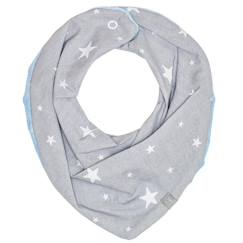 Bandana cache-cou réversible - STELLA - Gris/Bleu  - vertbaudet enfant