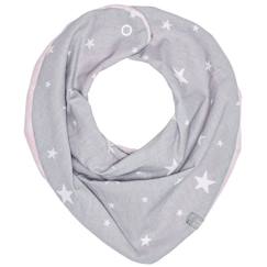 Bandana cache-cou réversible - STELLA - Gris/Rose  - vertbaudet enfant