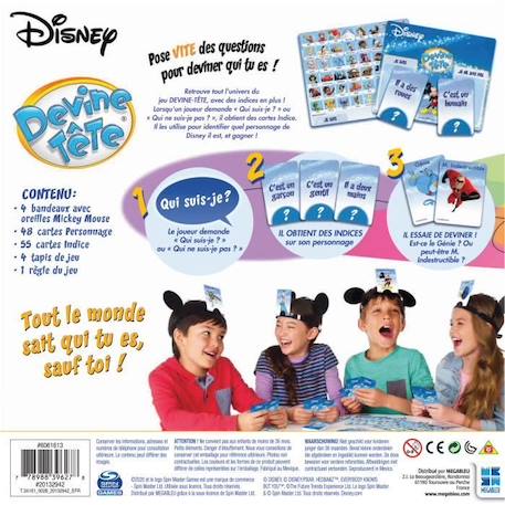 Devine Tête DISNEY - Megableu BLANC 2 - vertbaudet enfant 