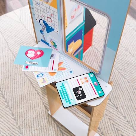 KidKraft Cabinet vétérinaire pop-up Let's Pretend™ pour enfants offre une expérience de jeu réaliste avec 18 accessoires inclus BLEU 5 - vertbaudet enfant 