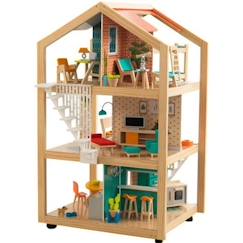 Jouet-KidKraft - Maison de poupées en bois So Stylish avec 42 accessoires inclus - EZ Kraft