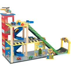 Jouet-Jeux d'imagination-Jeux de construction-Ensemble rampe de course SPEEDY de la marque KIDKR en Bois