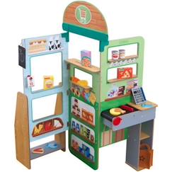 Jouet-Jeux d'imitation-Kidkraft - Marchande Cuisine en bois pliable Let's Pretend