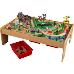 Jouet-Circuit de train et table en bois Waterfall Mountain - KIDKRAFT - Mixte - A partir de 3 ans - 120 pièces