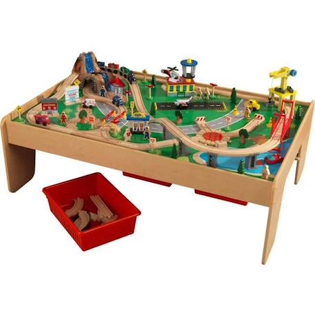 Circuit de train et table en bois Waterfall Mountain - KIDKRAFT - Mixte - A partir de 3 ans - 120 pièces ROUGE 1 - vertbaudet enfant 