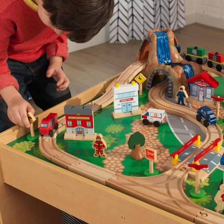 Circuit de train et table en bois Waterfall Mountain - KIDKRAFT - Mixte - A partir de 3 ans - 120 pièces ROUGE 6 - vertbaudet enfant 