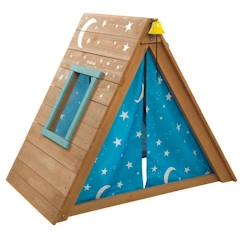 KidKraft - Cabane tipi en bois pour enfant avec mur d'escalade  - vertbaudet enfant