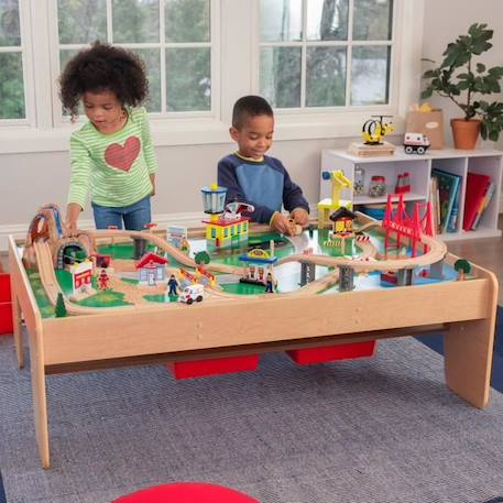 Circuit de train et table en bois Waterfall Mountain - KIDKRAFT - Mixte - A partir de 3 ans - 120 pièces ROUGE 5 - vertbaudet enfant 