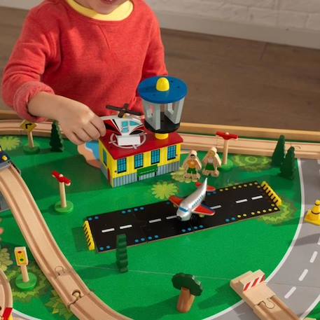 Circuit de train et table en bois Waterfall Mountain - KIDKRAFT - Mixte - A partir de 3 ans - 120 pièces ROUGE 4 - vertbaudet enfant 