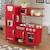 KidKraft - Cuisine en bois pour enfant Vintage Rouge, avec four, réfrigérateur et micro-ondes, accessoires inclus ROUGE 4 - vertbaudet enfant 