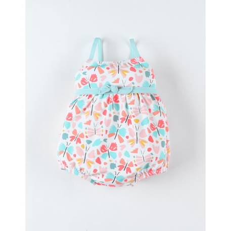 Maillot double protection à imprimé papillon multicolore rose ROSE 2 - vertbaudet enfant 