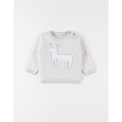 Pull de Noël tricot chiné - beige  - vertbaudet enfant