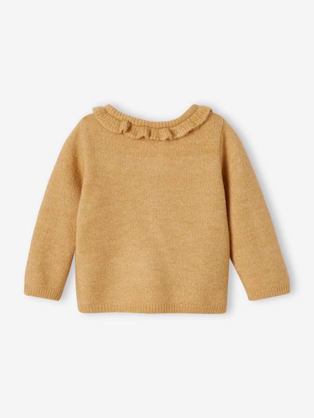 Cardigan bébé ajouré ocre+vieux rose 3 - vertbaudet enfant 