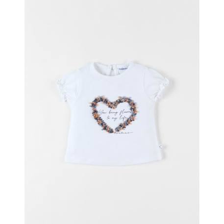 Bébé-T-shirt, sous-pull-T-shirt-T-shirt coeur à courtes manches