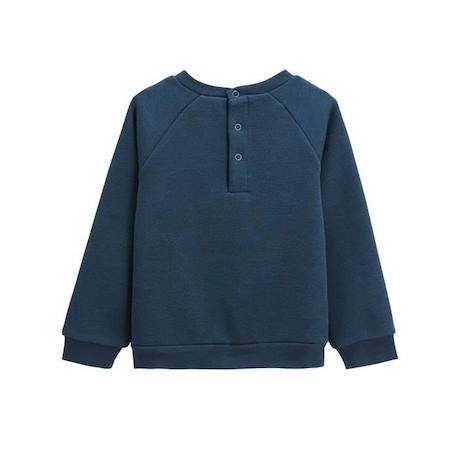 Sweat-shirt en molleton bébé fille Misscerise BLEU 2 - vertbaudet enfant 