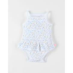 Bébé-Body-Body jupette imprimé fleuri sans manches éru