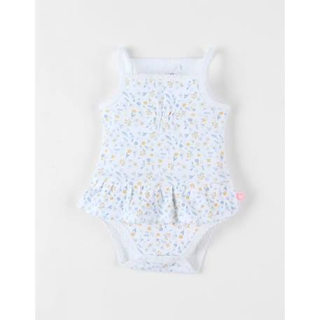 Body jupette imprimé fleuri sans manches éru BLANC 1 - vertbaudet enfant 