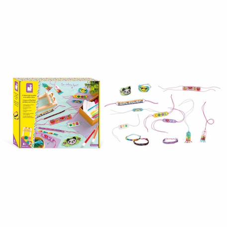 Kit créatif Janod - Les Ateliers Bijoux - 13 Bijoux Pops en Perles et un Métier à Tisser - Dès 8 ans VIOLET 4 - vertbaudet enfant 