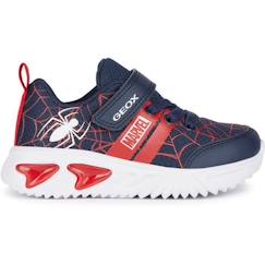 Baskets de sport pour garçon GEOX ASSISTE MARVEL J45DZD - Rouge marine - Licence Spiderman  - vertbaudet enfant