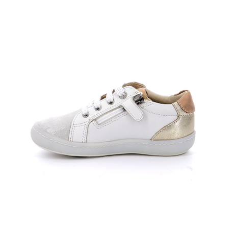 KICKERS Baskets basses Kickpom blanc BLANC 4 - vertbaudet enfant 