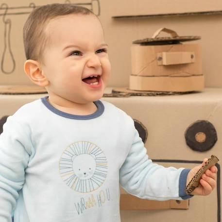 Pyjama  bébé 9 mois- TROIS KILOS SEPT BLEU 4 - vertbaudet enfant 