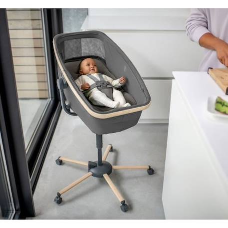 MAXI COSI Transat ALBA tout-en-un, berceau, évolutif, chaise haute (kit vendu séparément), Green, de la naissance à 3 ans VERT 6 - vertbaudet enfant 