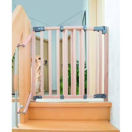 Barrière de Sécurité Bébé pour Escalier 'Safety Up' - ROBA - Largeur de 93.5 à 120.5 cm MARRON 2 - vertbaudet enfant 