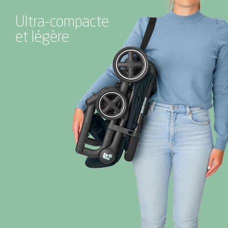 MAXI-COSI Poussette canne ultra compacte Lara 2, de la naissance à 4 ans, jusqu'à 22 kg, pliage facile, Essential Graphite GRIS 4 - vertbaudet enfant 