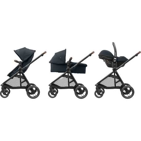 MAXI-COSI Poussette 2 en 1 Zelia 3, nacelle intégrée, 4 roues, Essential Graphite GRIS 4 - vertbaudet enfant 