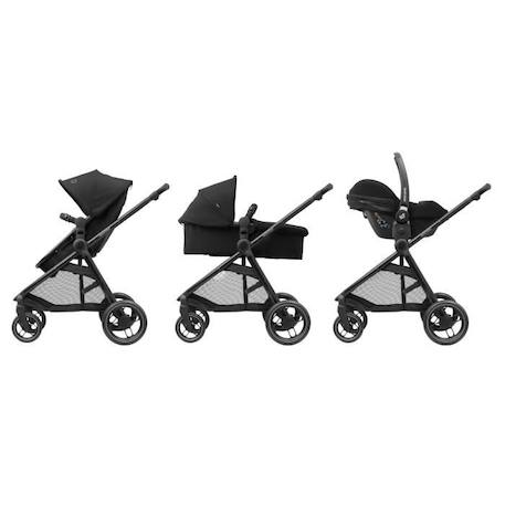 MAXI-COSI Poussette 2 en 1  Zelia 3, nacelle intégrée, 4 roues, Essential Black NOIR 4 - vertbaudet enfant 