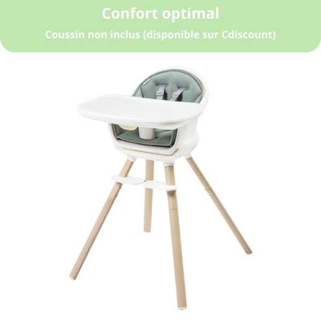 MAXI-COSI Moa Chaise haute bébé évolutive 8 en 1, Chaise haute/Réhausseur/Tabouret/Bureau, De 6 mois à 5 ans, Beyond White2 Eco BLANC 5 - vertbaudet enfant 