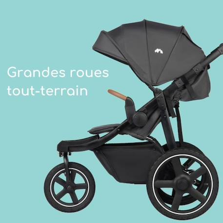 Bebeconfort Cloudy Poussette 3 roues Tout Terrain, 0 à 4 ans (22kg max) Inclinable, Pliage rapide, Guidon réglable, Mineral NOIR 6 - vertbaudet enfant 